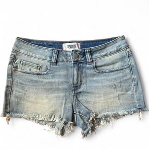 PINK Victoria's Secret Light Blue Jean Shorts